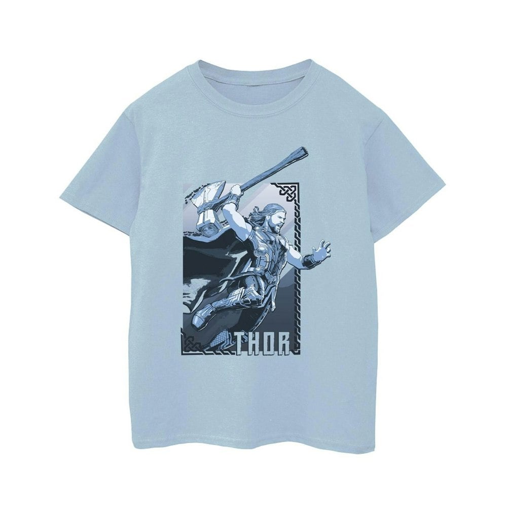 Marvel Boys Thor Love And Thunder Attack T-Shirt - Baby Blue
