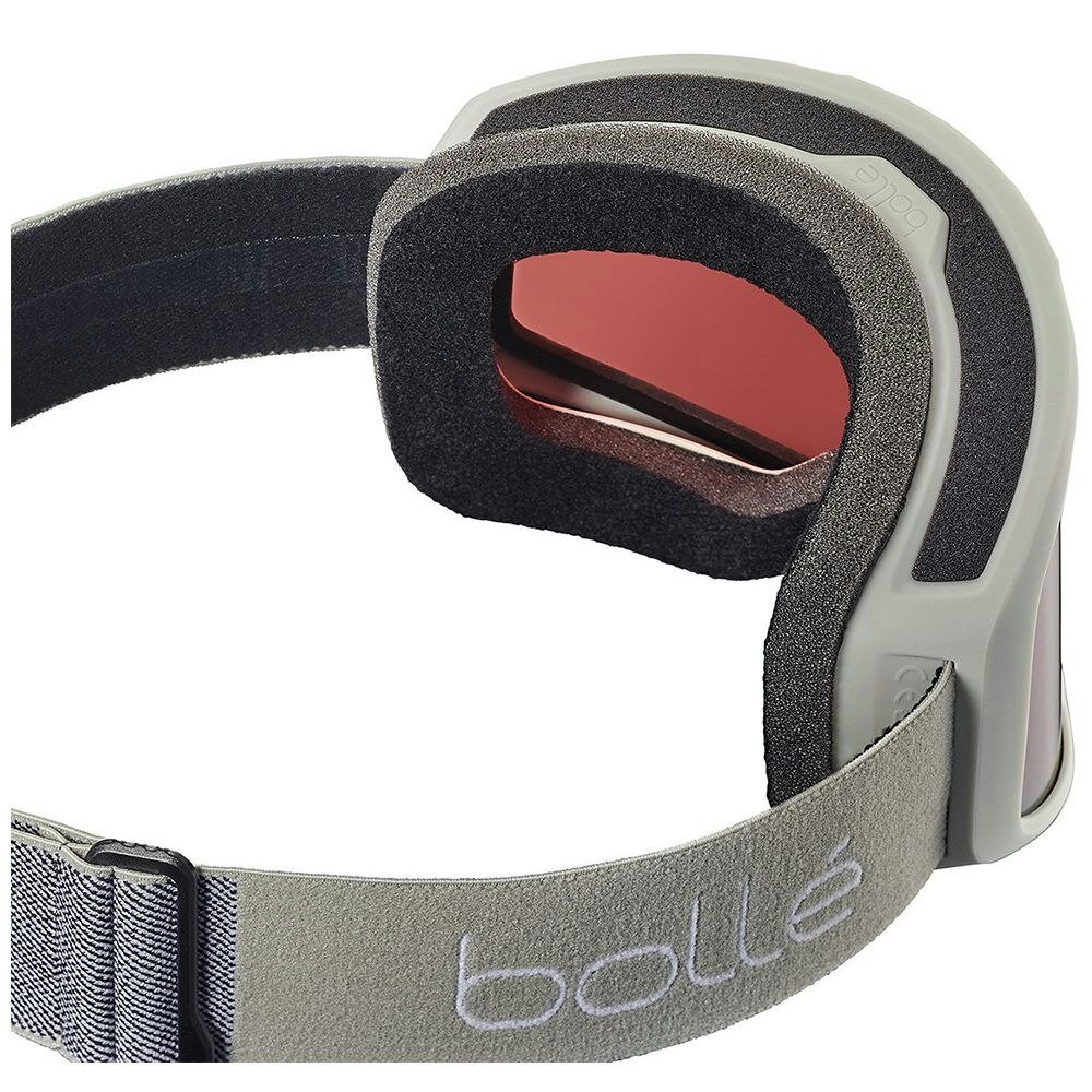 Bolle BEDROCK PLUS - Matte Lightest Grey with Vermillon Gun Lens