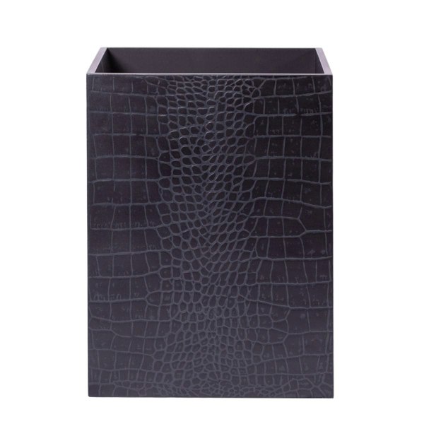 Chelsea Waste Basket - Luxury Croc Noir