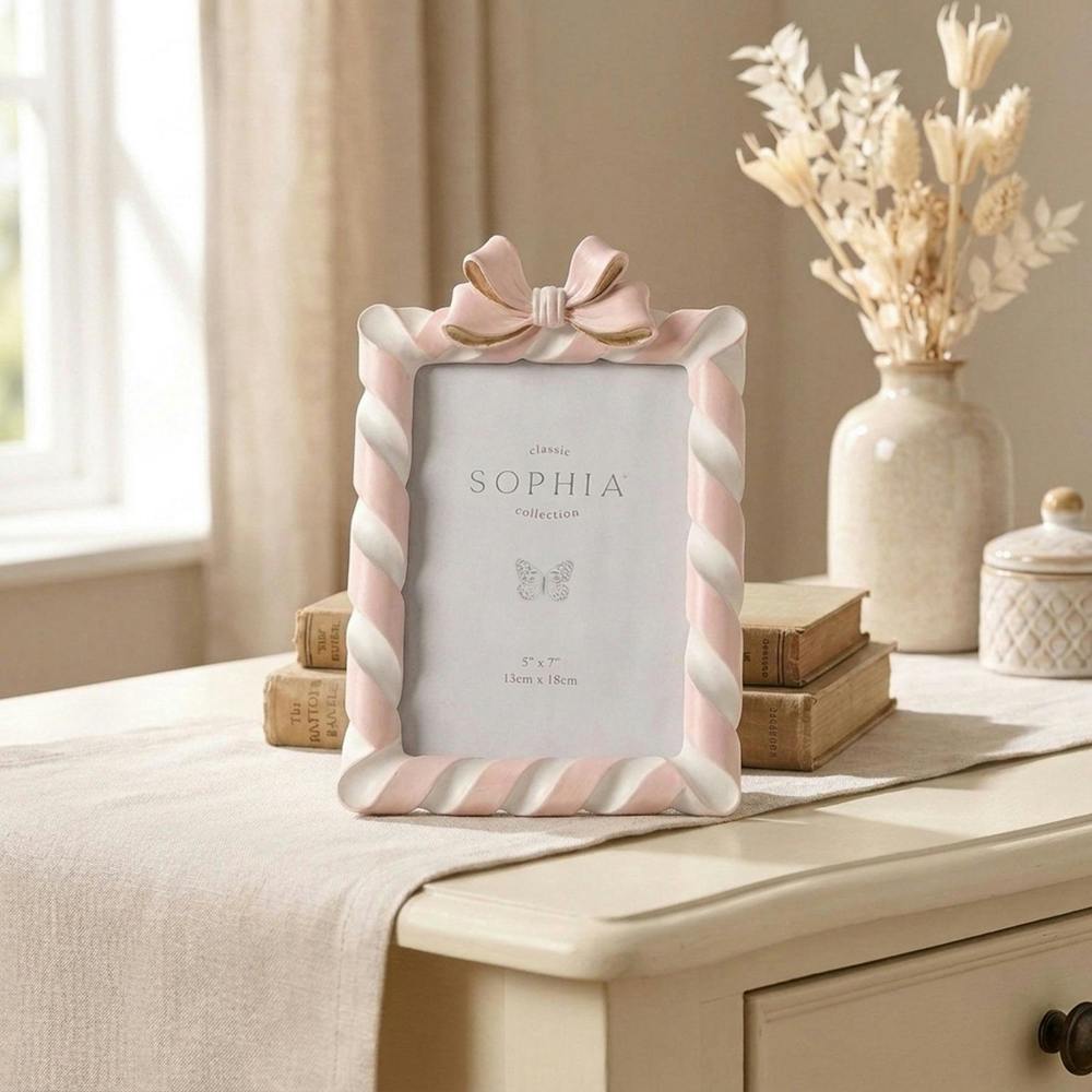 Garden Greatness Candy Cane Bow Single Photo Frame