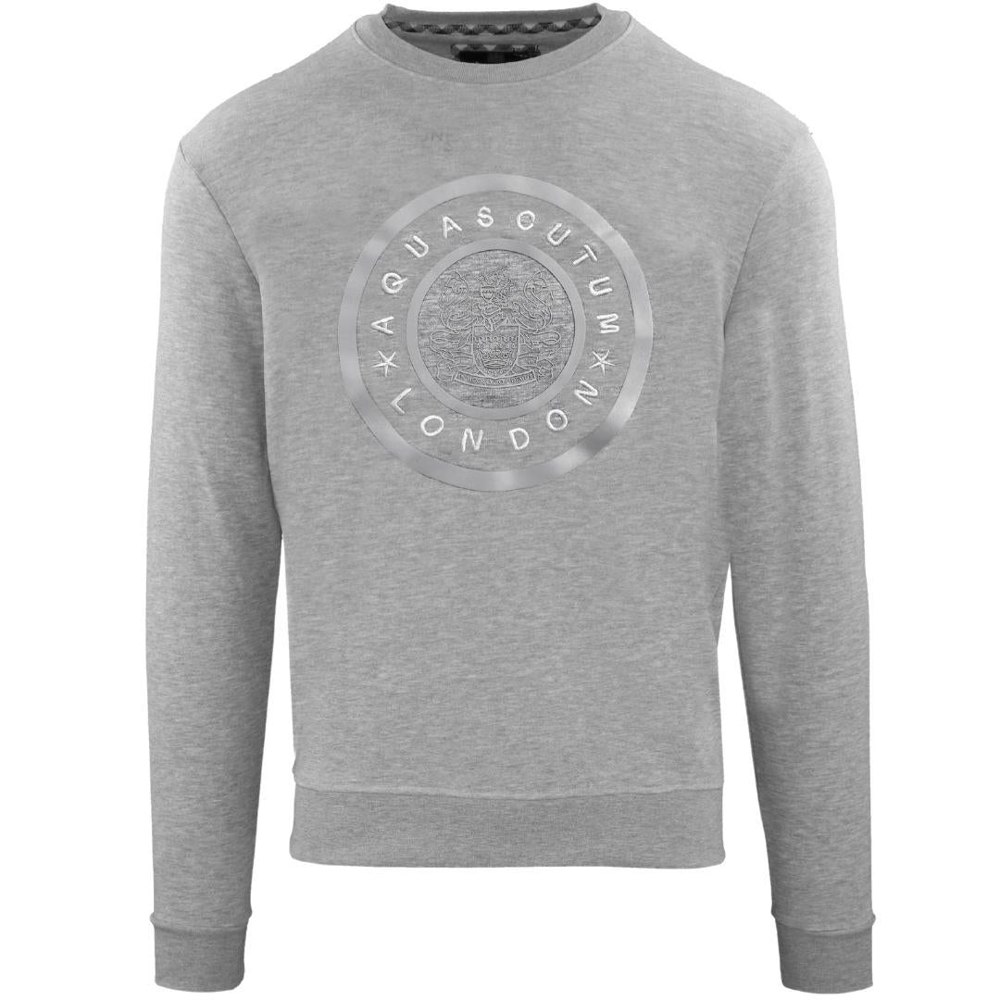 Aquascutum Monotone Large Circle Logo Sweatshirt - Grey