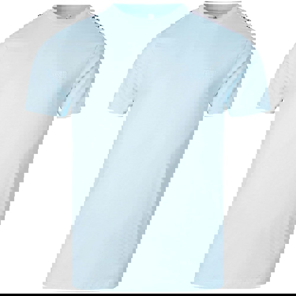 Moschino Taped Shoulder Logo Light Blue T-Shirt S