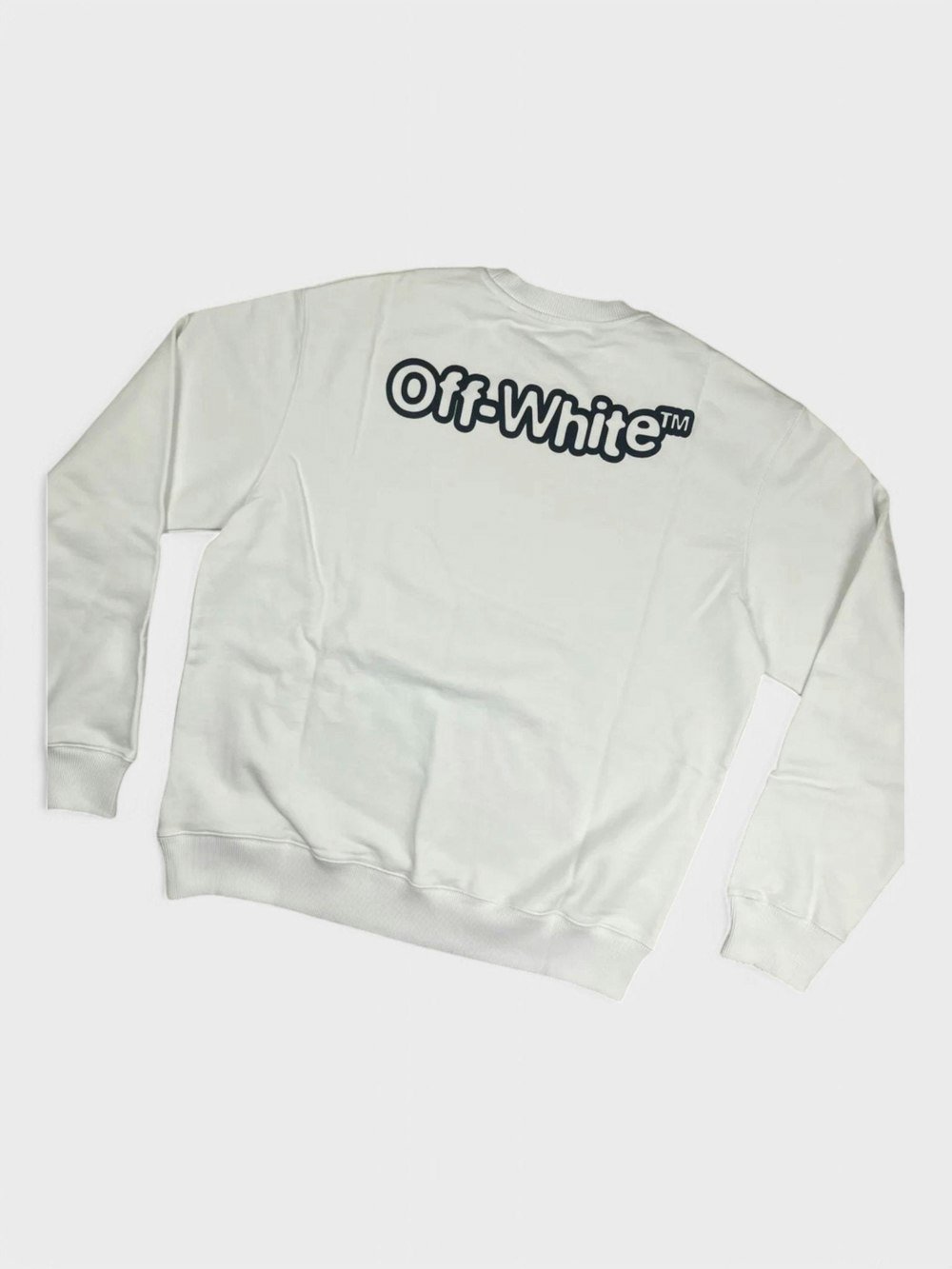 Off - White Off - White Tm Logo Print Crewneck White/Black - Supplied FashionOFF WHITE