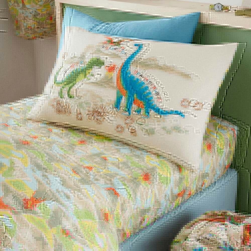 Dino Discovery Pillowcase (Pair) Pillowcases - Happy Linen Company