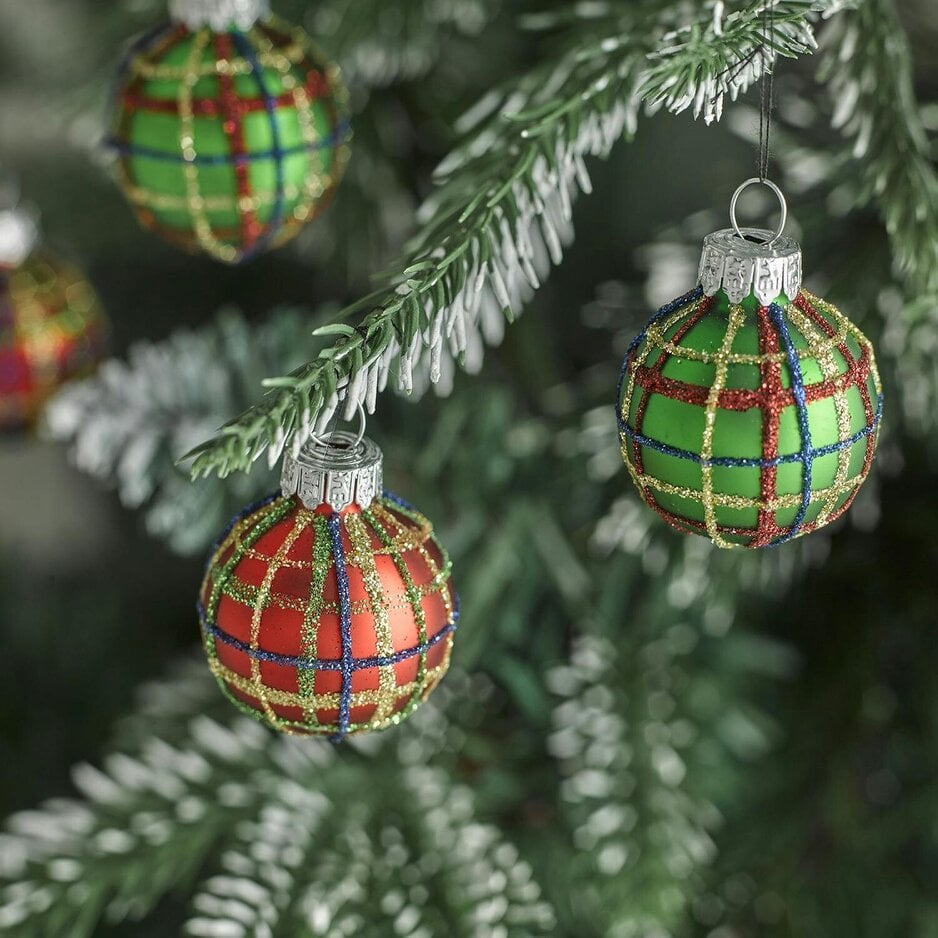 Scotts of Stow Set of 12 Tartan Baubles