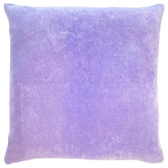 Furn Tanda Velvet Square Cushion Cover - Lemon Yellow/Lilac