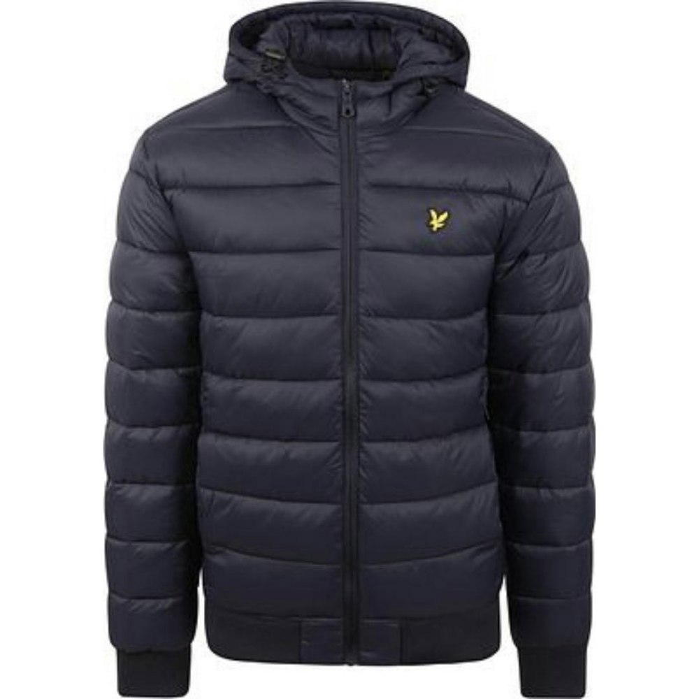 Lyle & Scott Branded Dark Navy Blue Wadded Padded Jacket S