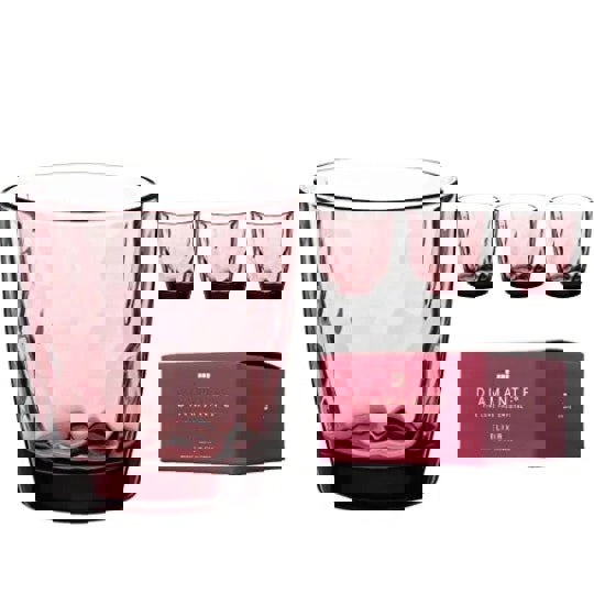 Diamante All Rounder Coloured Tumblers ‘Mosaic Pink Lilac’ – Set of 4
