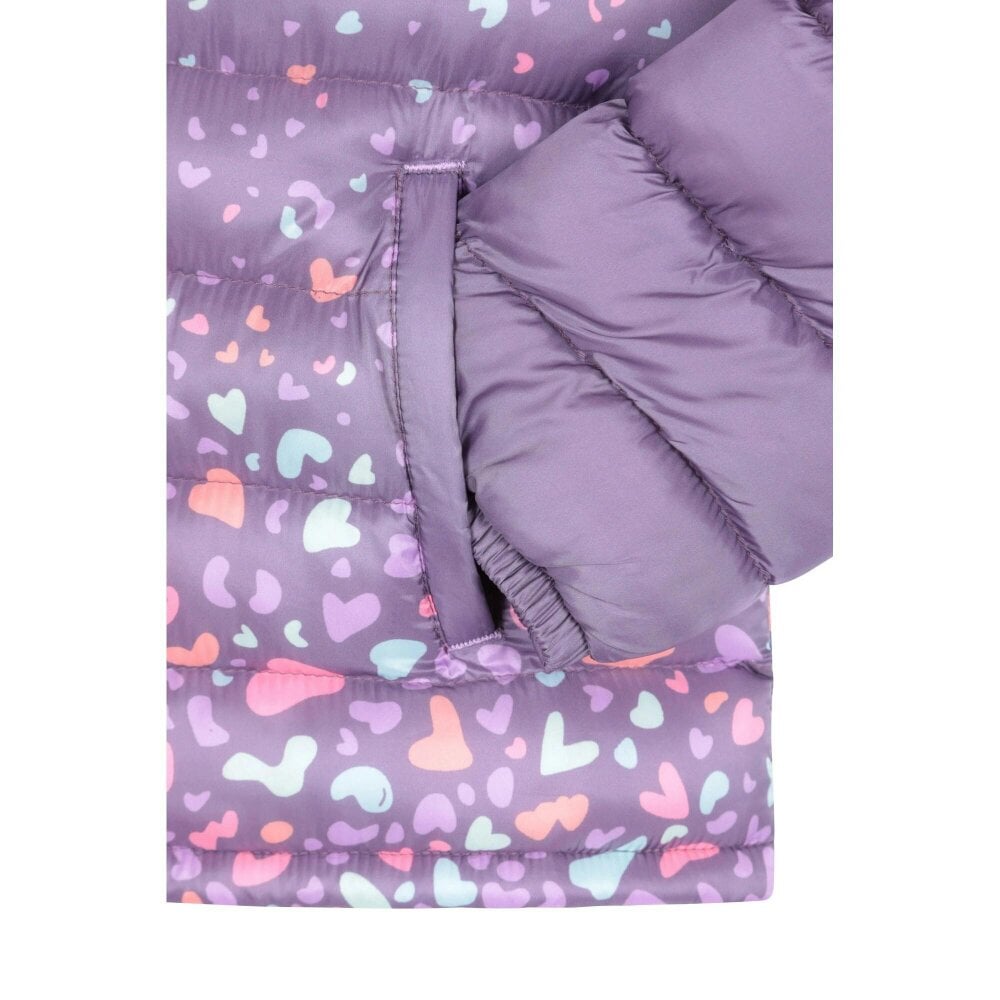 Mountain Warehouse Childrens Seasons Hearts Water Resistant Padded Jacket - Berry