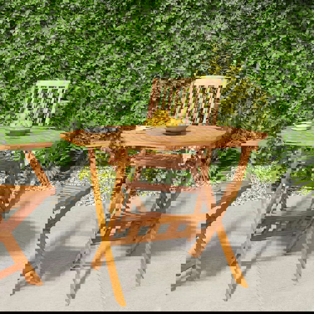 Berkfield Folding Garden Table 90x75 cm Solid Wood Acacia