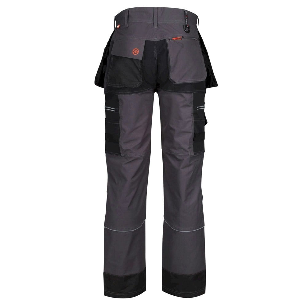 Regatta Professional Mens Softshell Stretch Work Trousers - Iron/Black