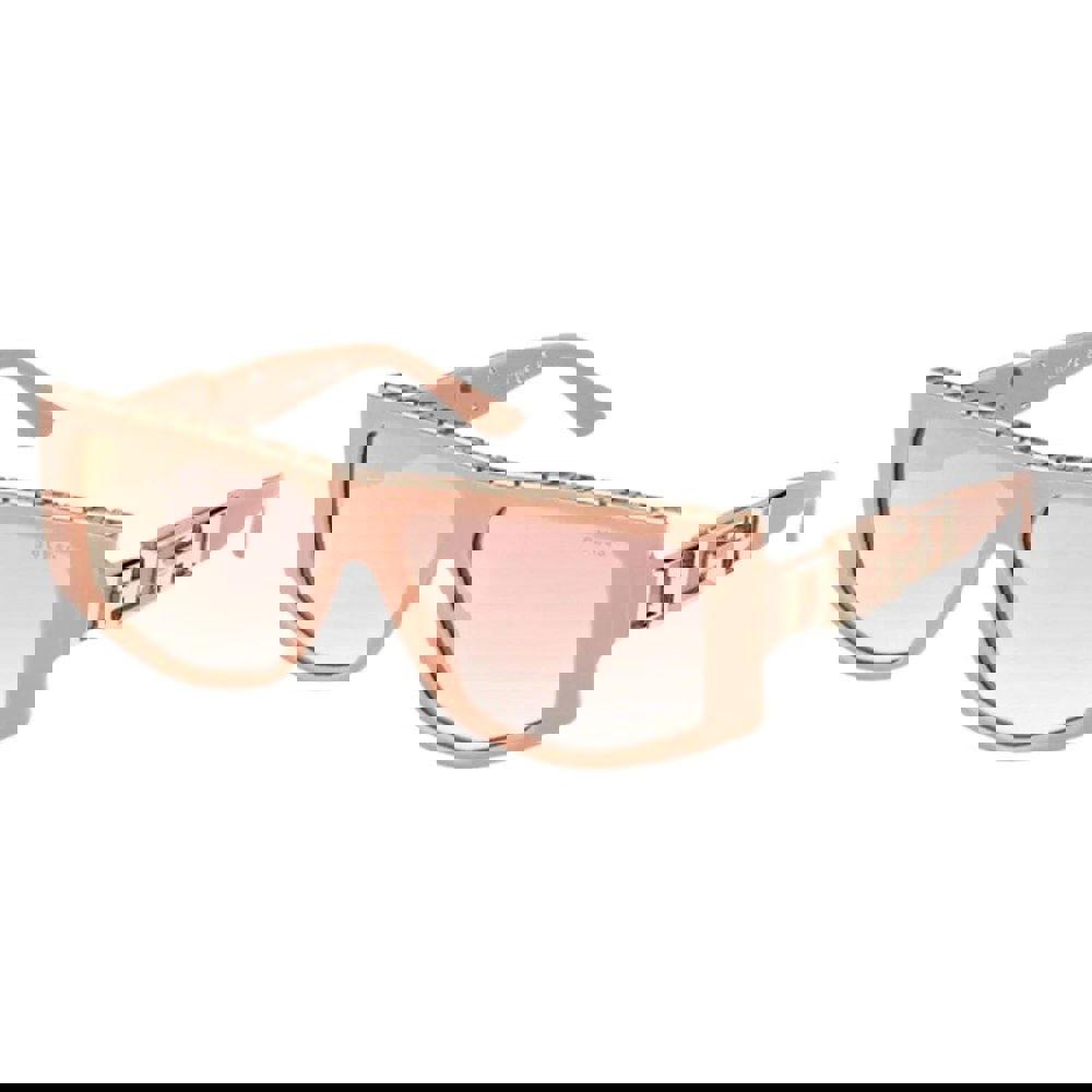 Guess Chain Design Shiny Pink Sunglasses One Size