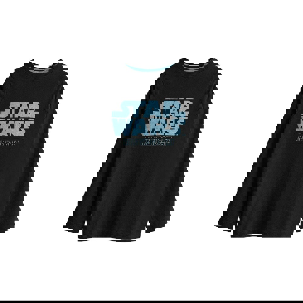 Star Wars Childrens/Kids Rule The Galaxy Logo Long Pyjama Set - Black