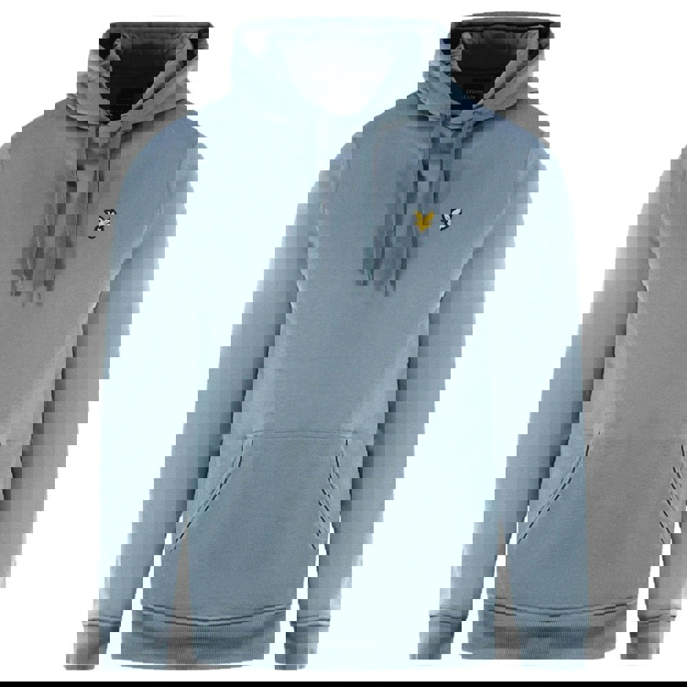 Lyle & Scott Branded Slate Blue Pull-over Hoodie S
