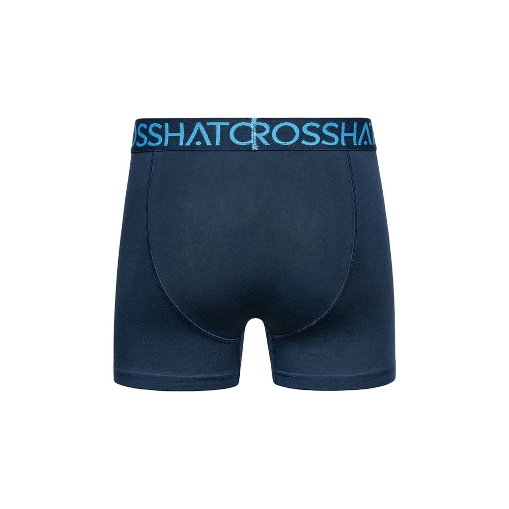 Crosshatch Mens Chasma Boxer Shorts (Pack of 3) - Navy