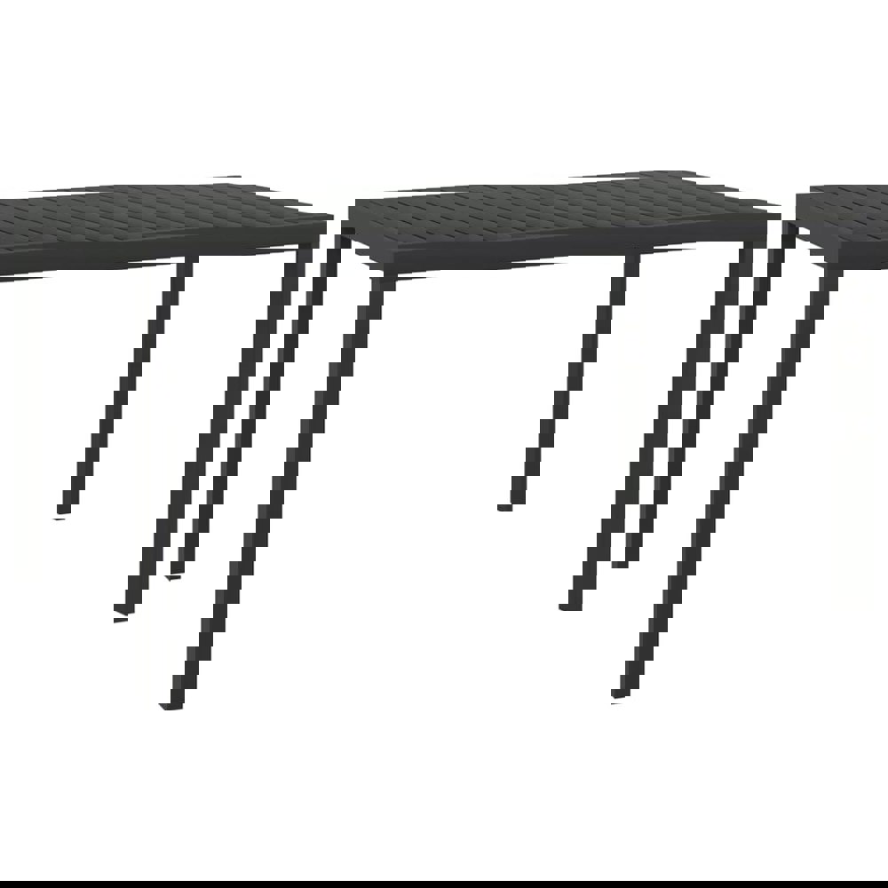 Berkfield Garden Table Black 150x90x74 cm Aluminium and WPC