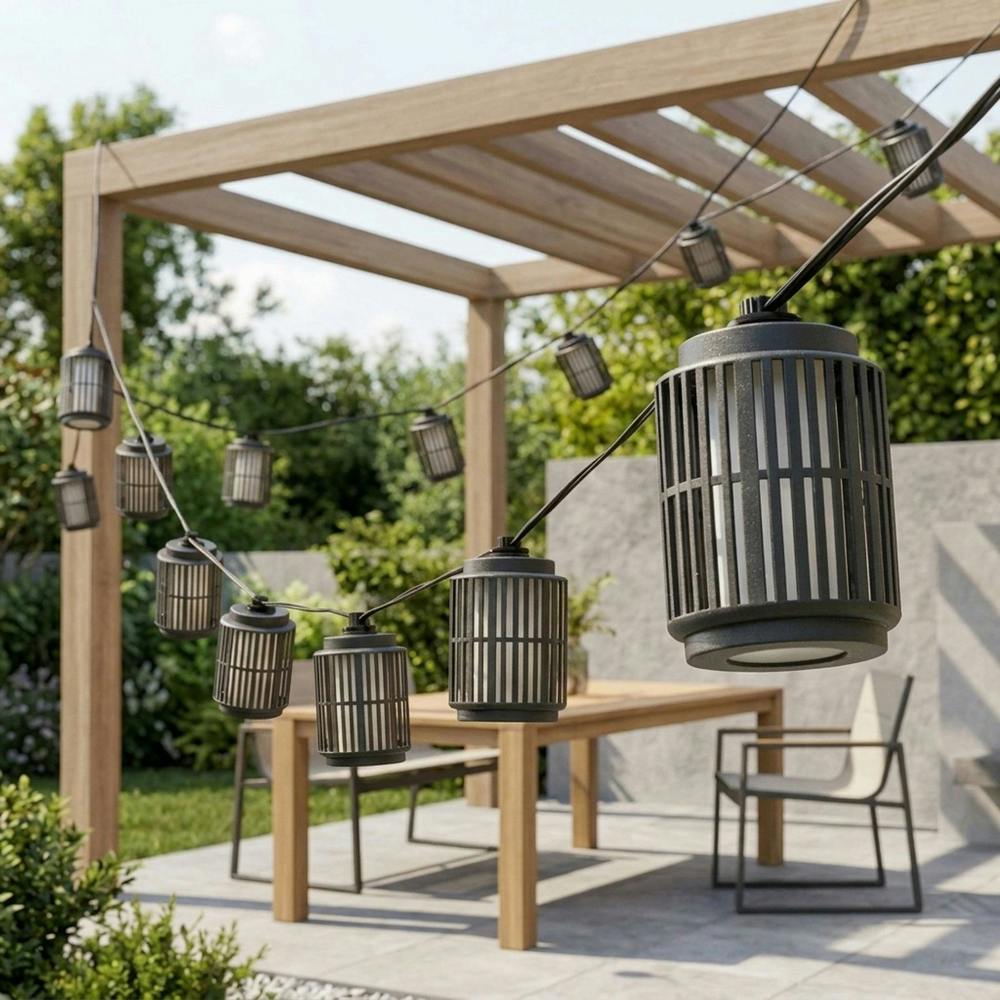 Garden Greatness Urbane Lantern Warm White String Lights
