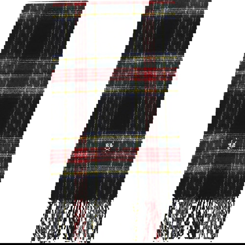 Fred Perry Black Stewart Tartan Scarf