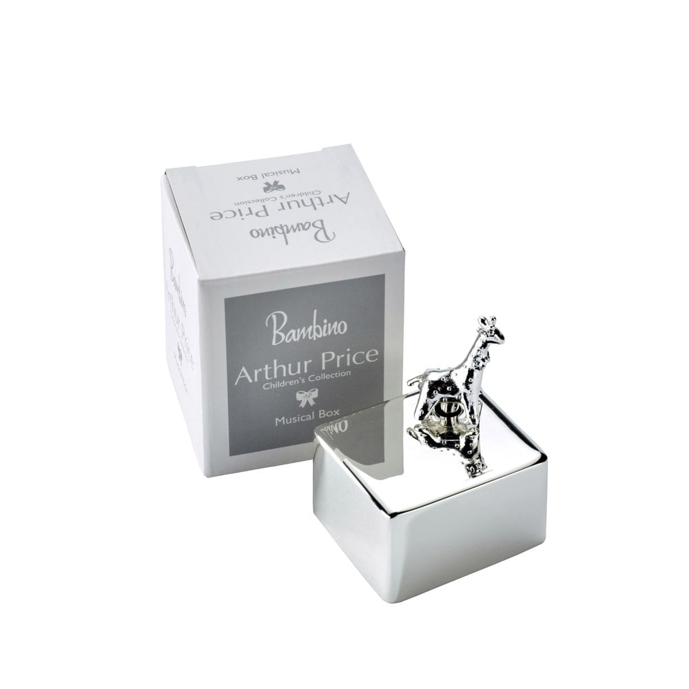 Arthur Price Bambino 'Giraffe' Silver Plated Music Box Luxury Children's Gift