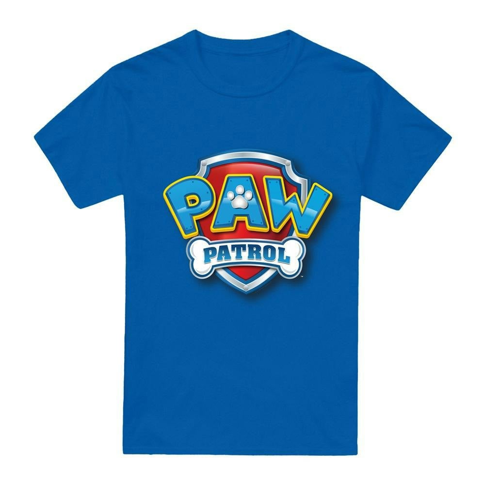 Paw Patrol Mens 3D Logo T-Shirt - Royal Blue