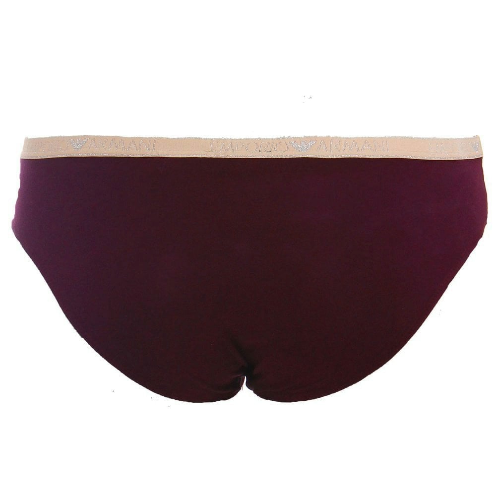Emporio Armani Visibility Sparkle Logo Brief, Plum Violet