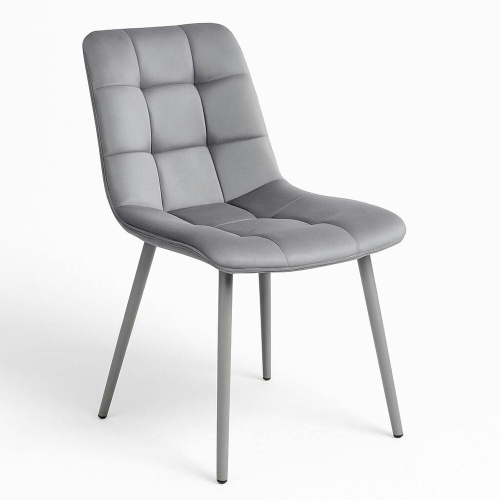 Kosy Koala Modern Grey Rectangle Dining Table Set With 4 Grey Velvet Chairs Dining Room Furniture
