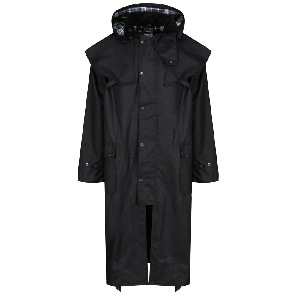 Regatta Professional Mens Waterproof Wax Jacket - Black