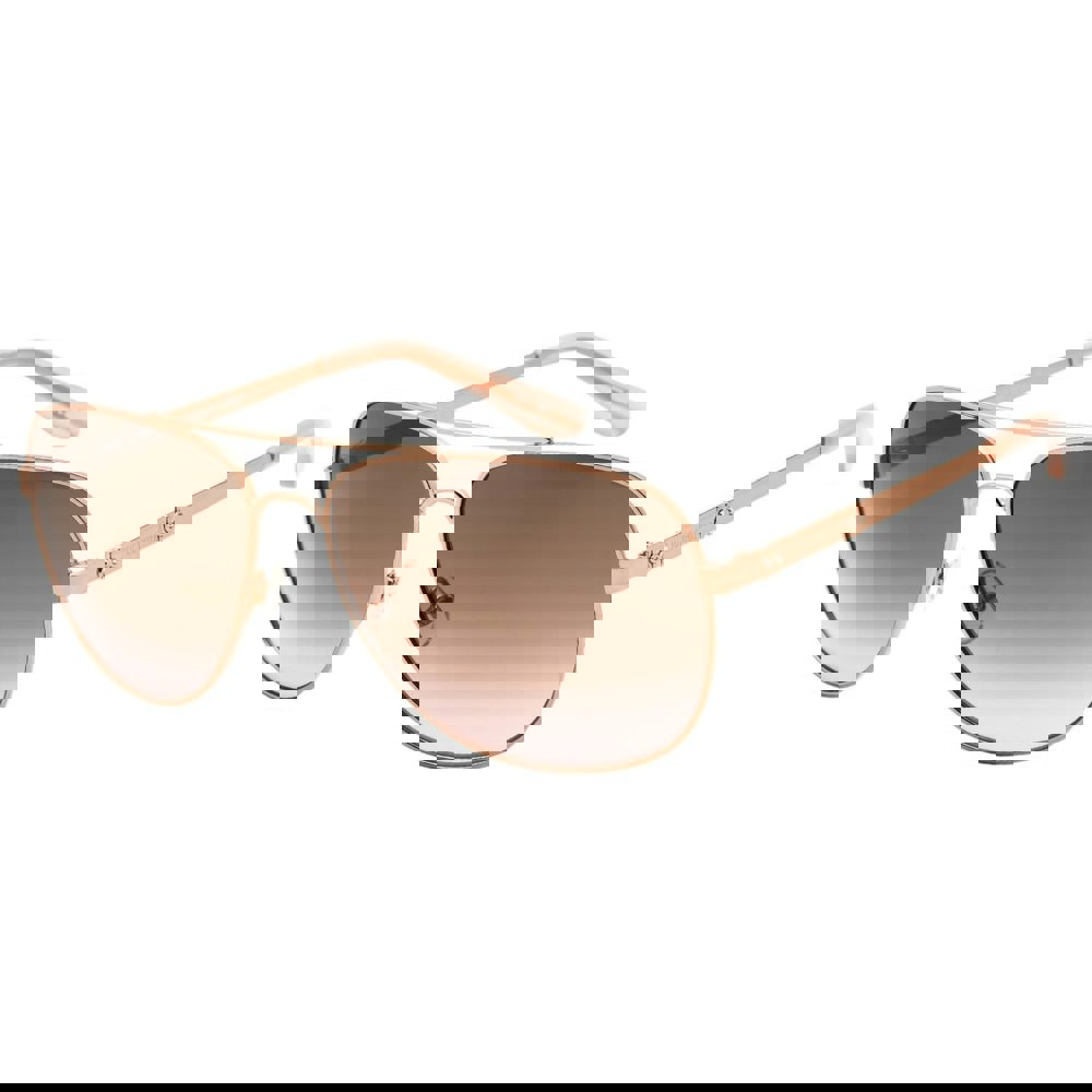 Juicy Couture Brown Pink Gradient Lens Rose Gold Sunglasses One Size