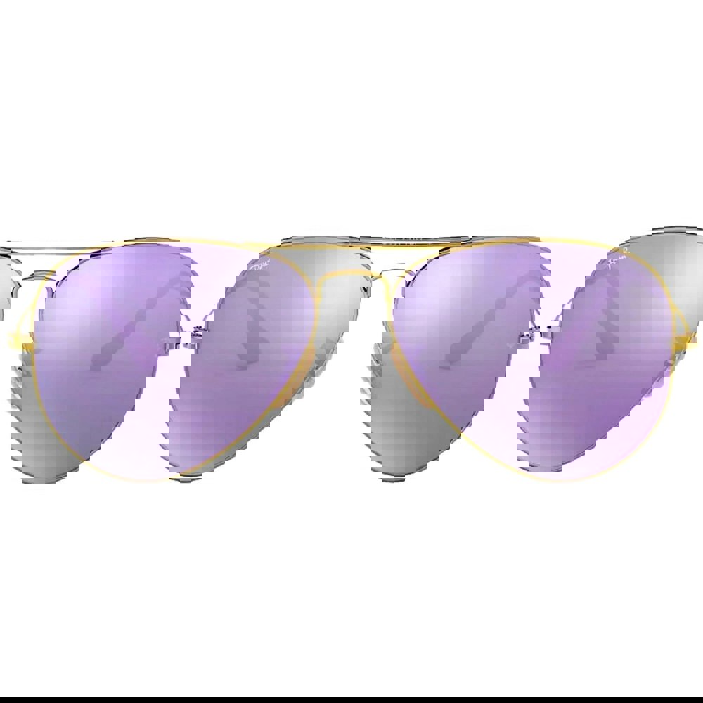 Ray-Ban Aviator Cyclamen Flash Lens Gold Sunglasses
