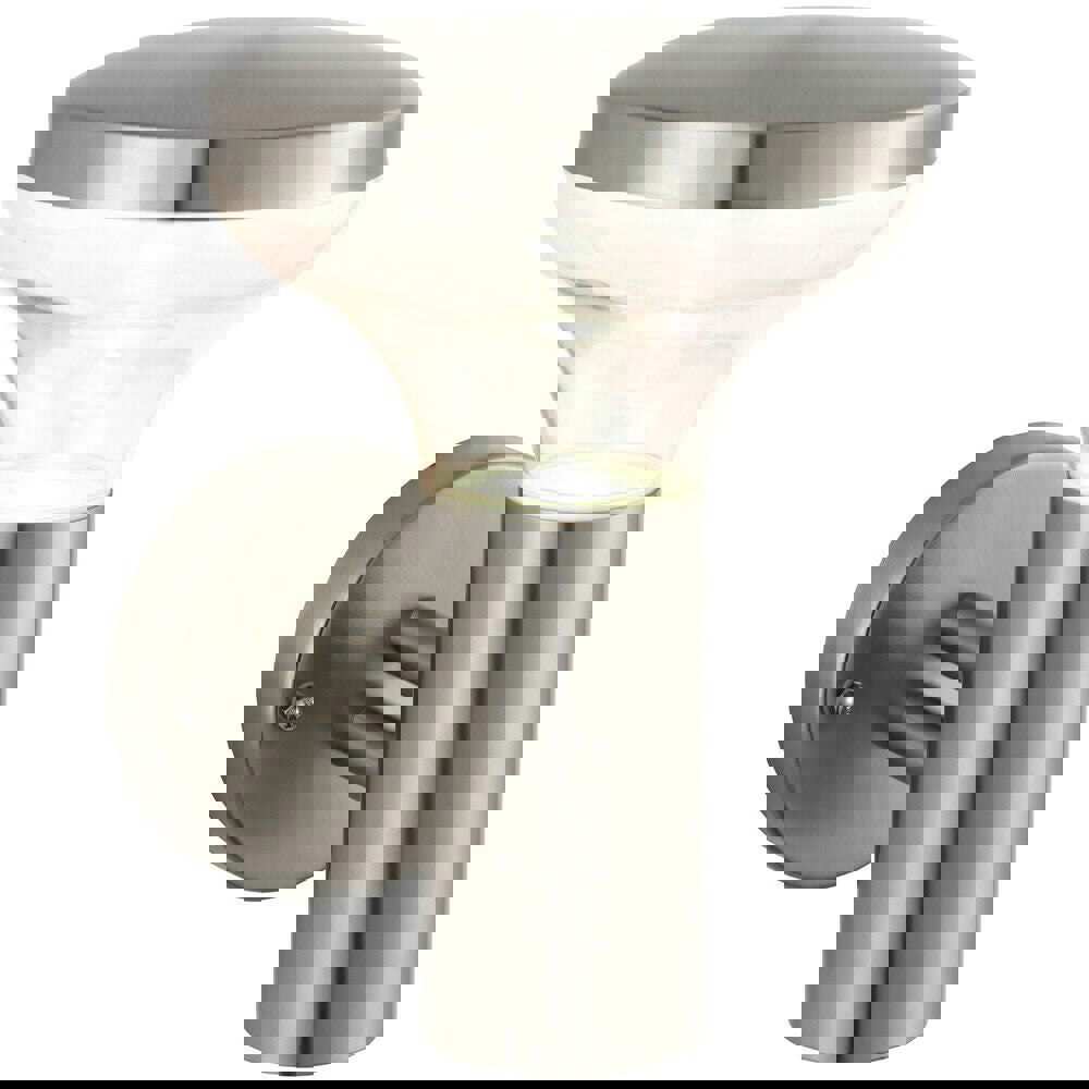 IP44 Outdoor Wall Light Marine Stainless Steel & Clear Shade 3.5W Cool White LED Loops