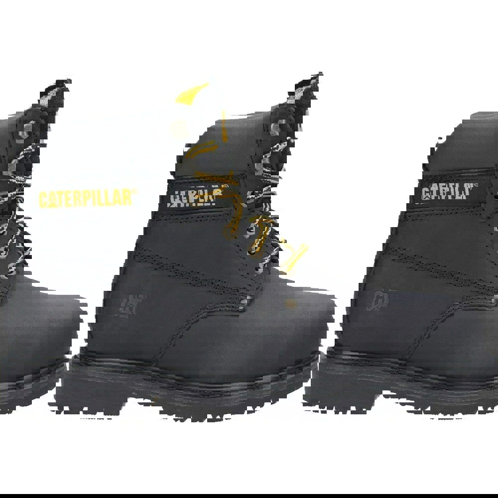Caterpillar Mens Powerplant S3 Leather Safety Boots - Black