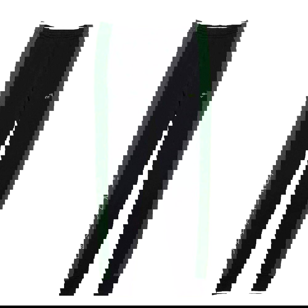 Lacoste Mens Colour Block Jogging Bottoms - Black/Green