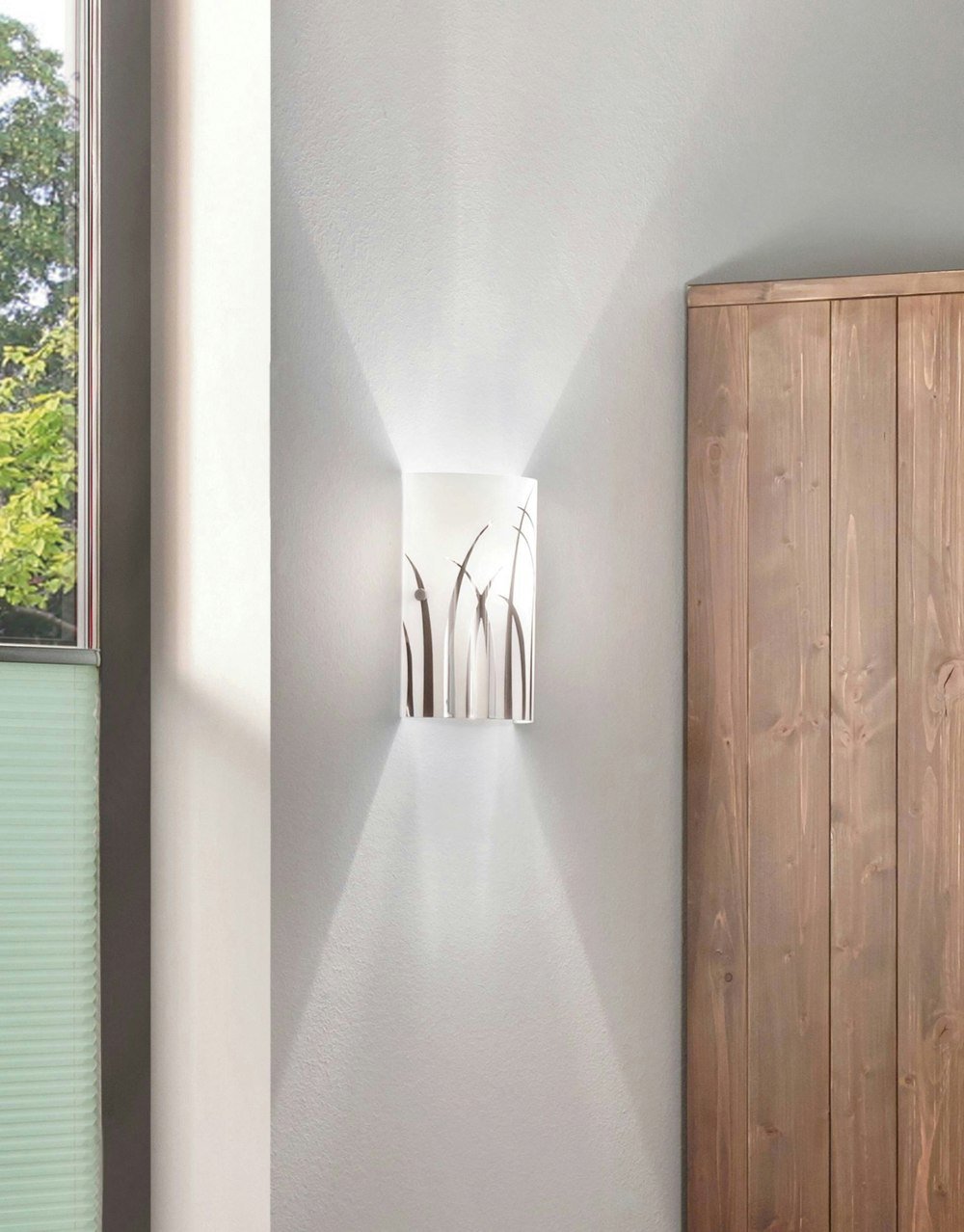 EGLO Rivato Wall Light In White / Chrome Decoration