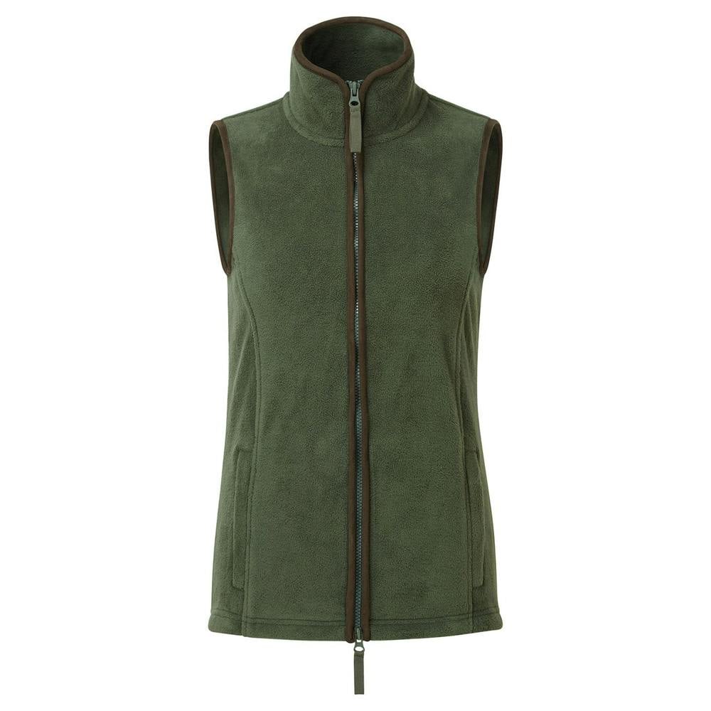 Premier Womens/Ladies Artisan Fleece Gilet - Moss Green/Brown - Moss Green/Brown - 100% Polyester