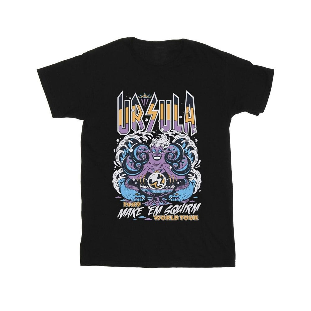 Disney Mens Villains Ursula Make Em Squirm T-Shirt - Black