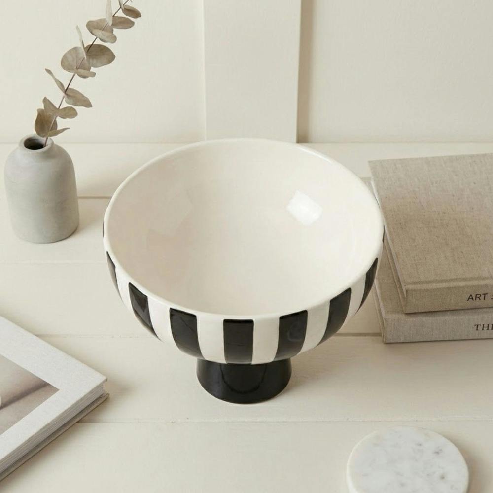 Garden Greatness Abstract Striped Bowl Decoration