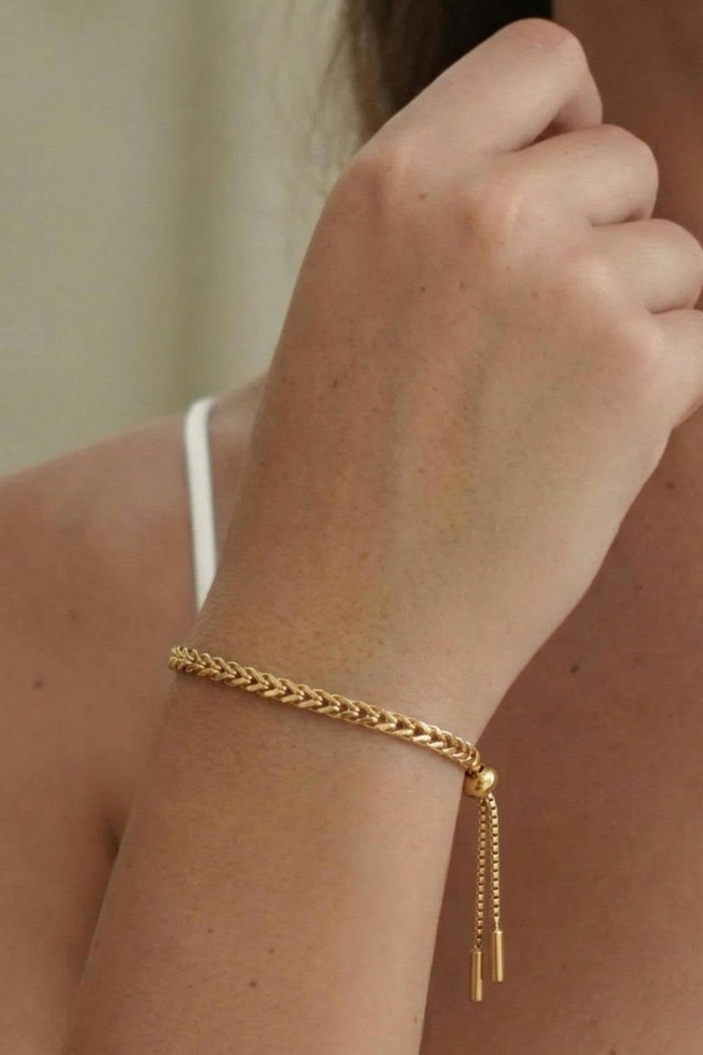 Serla Gold Plated Sliding Knot Bracelet