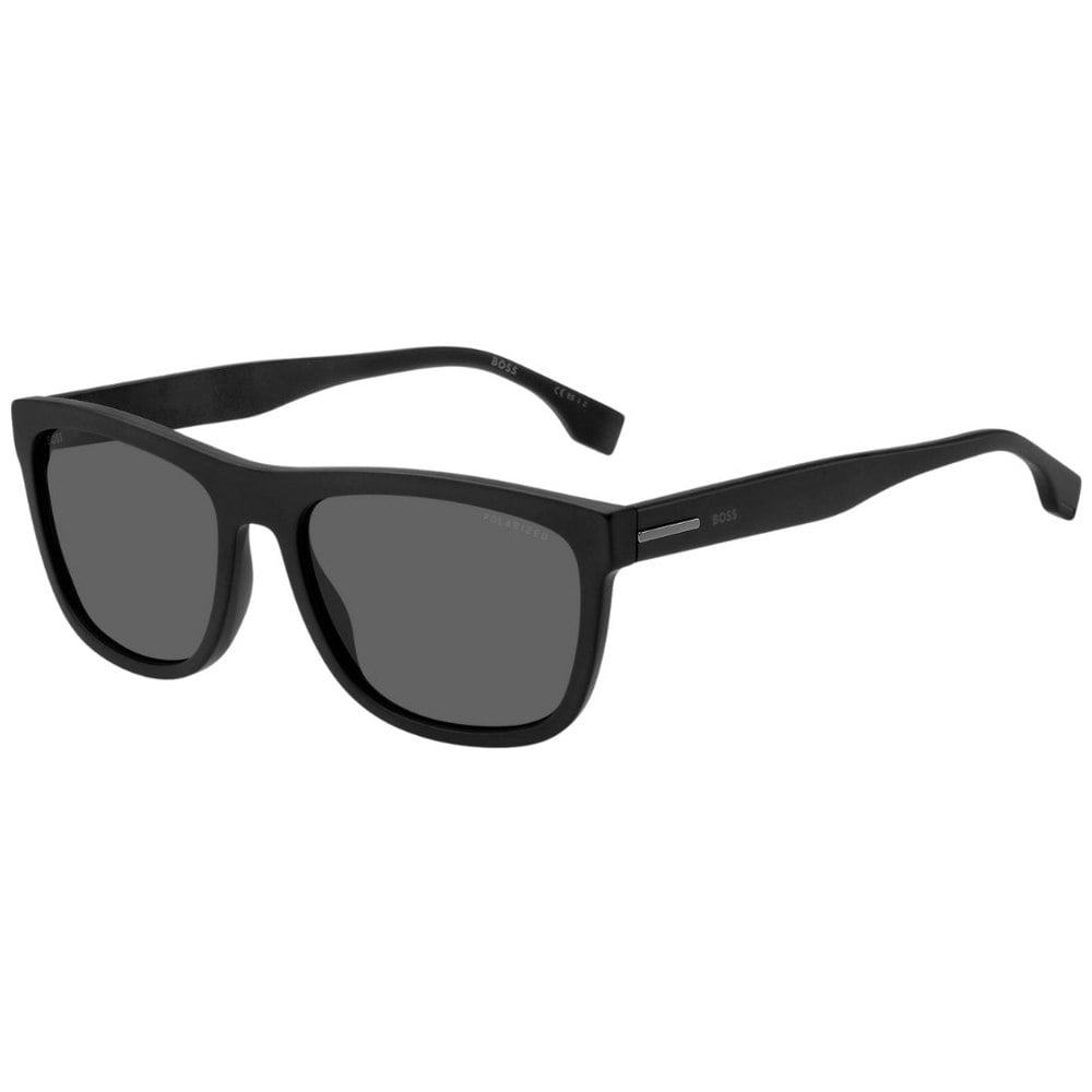 Hugo Boss Grey PZ Lensed Matte Black Framed Sunglasses