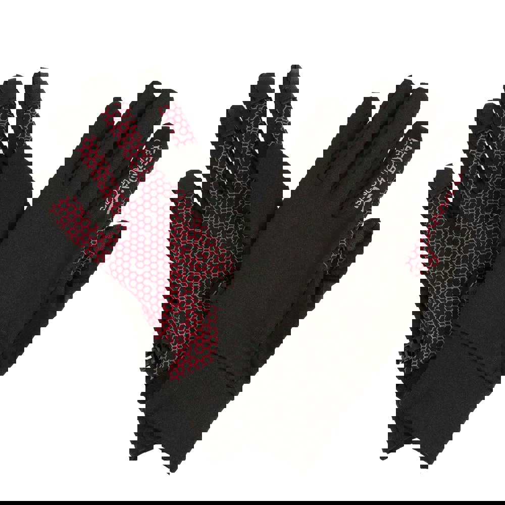 Regatta Childrens/Kids Grippy II Lightweight Gloves - Black/Pink Potion