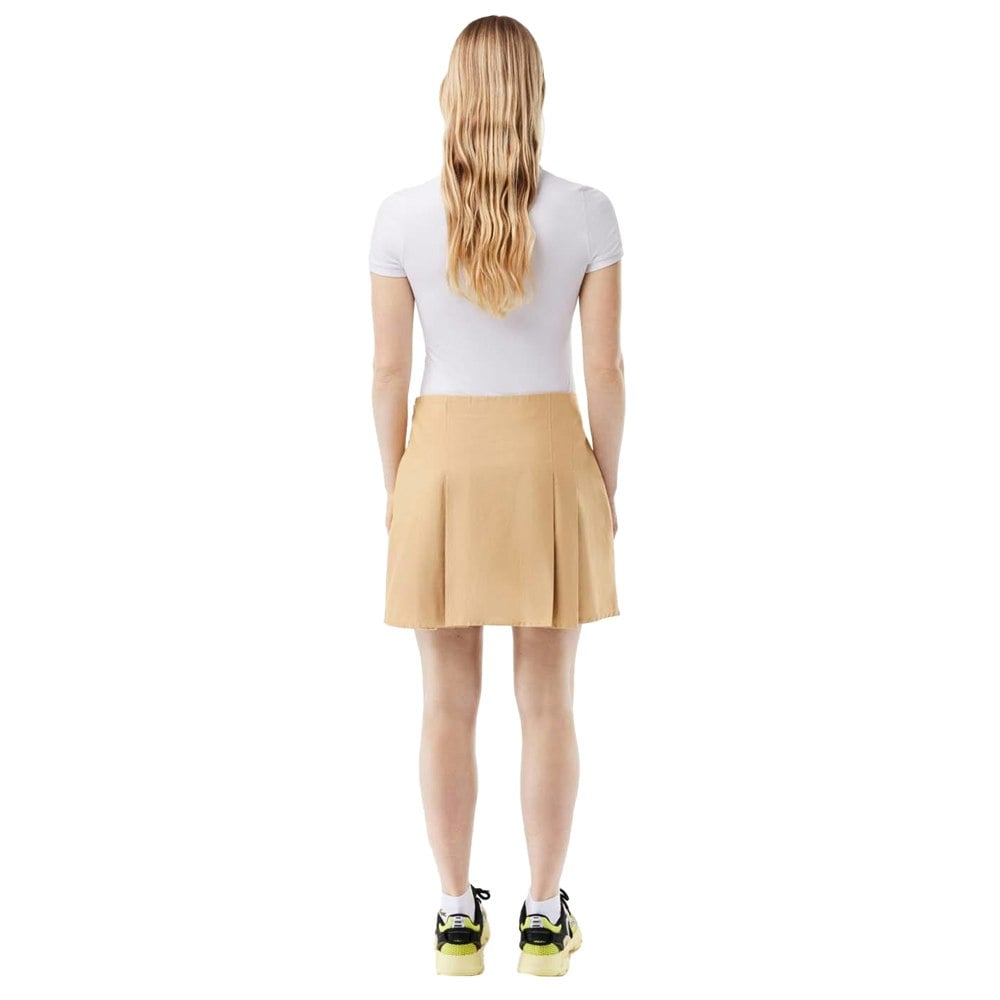 Lacoste Womens/Ladies Short Cotton Pleated Skirt - Beige