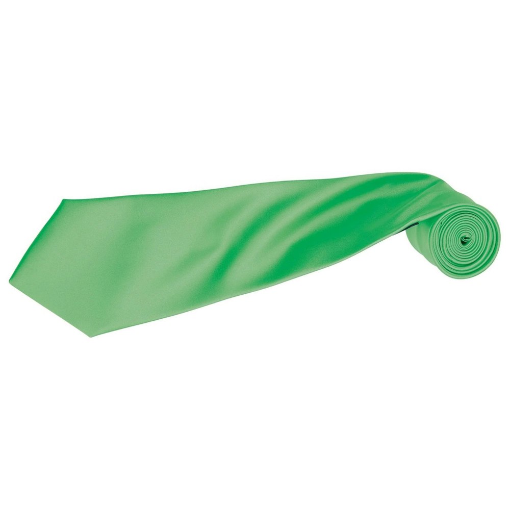 Premier Mens Plain Satin Tie (Narrow Blade) (Pack of 2) - Apple
