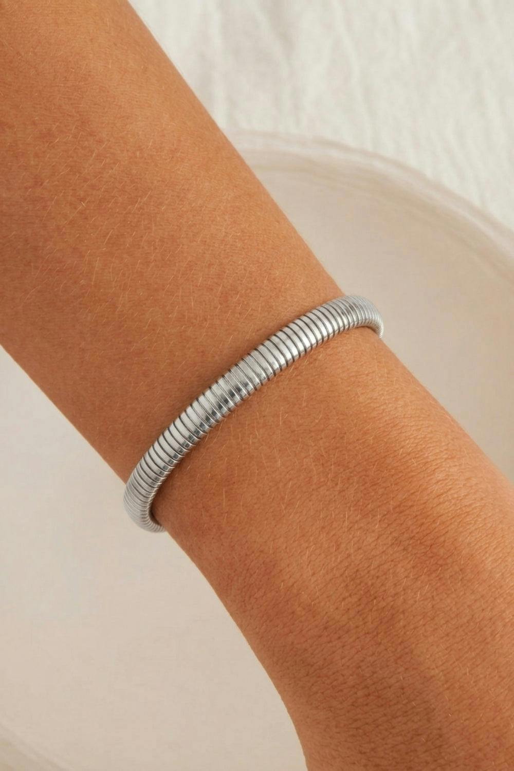 Serla Silver Snake Bangle