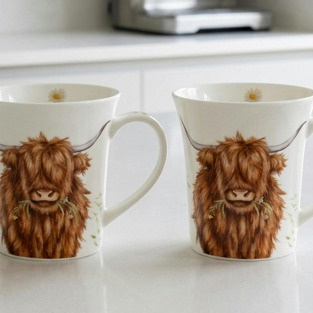 Garden Greatness Duo Set Highland Cow Mugs