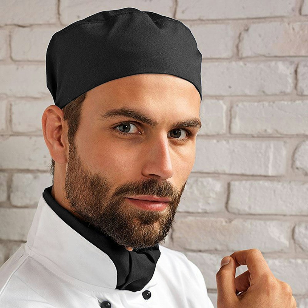 Premier Unisex Chefs Skull Cap - Black