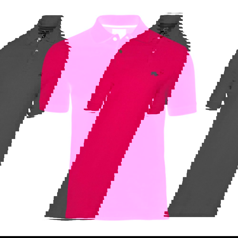 Raging Bull Mens Classic Organic Polo Shirt - Vivid Pink