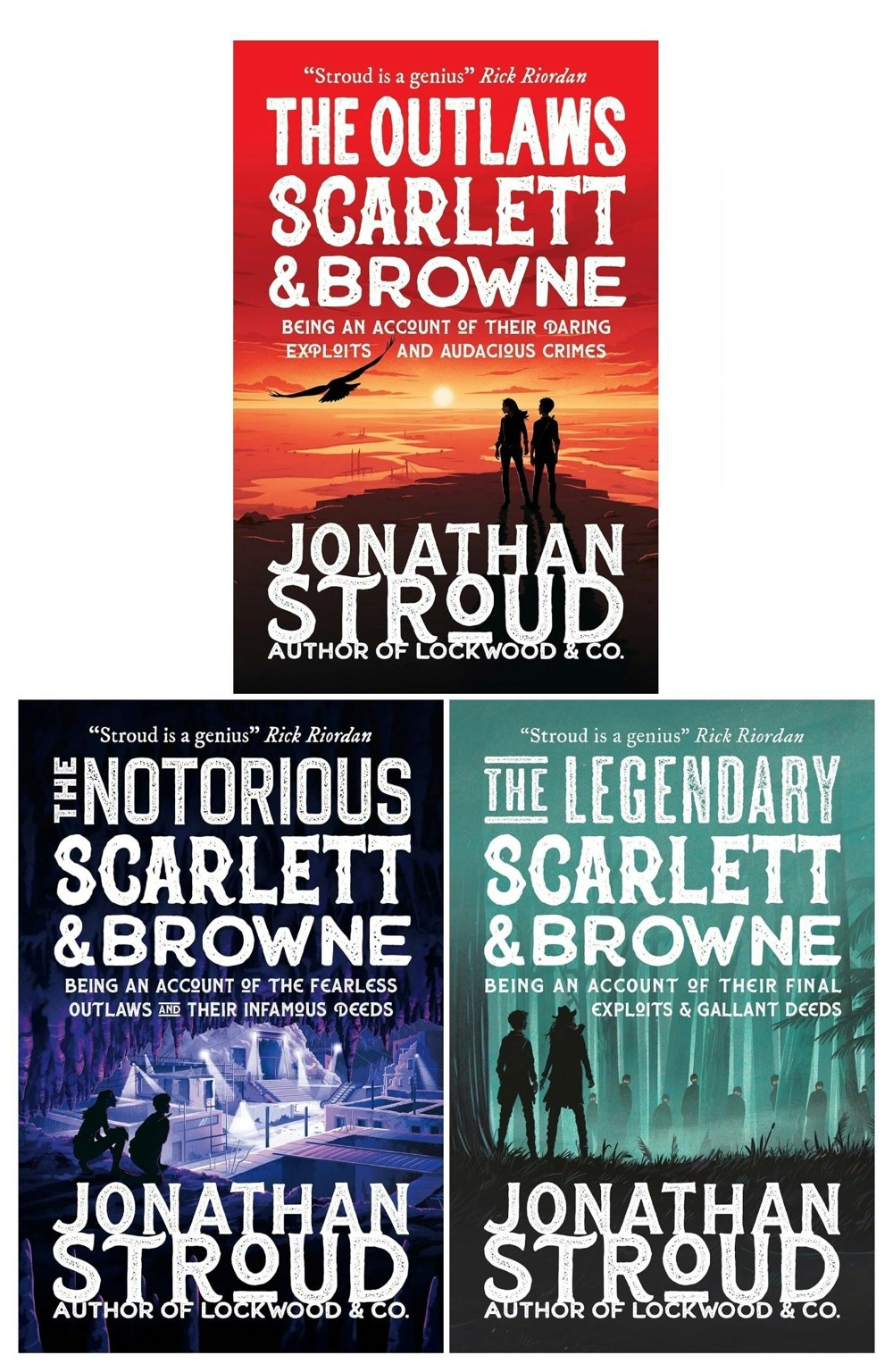 Scarlett and Browne Series 3 Books Set by Jonathan Stroud (The Outlaws, The Notorious, The Legendary)