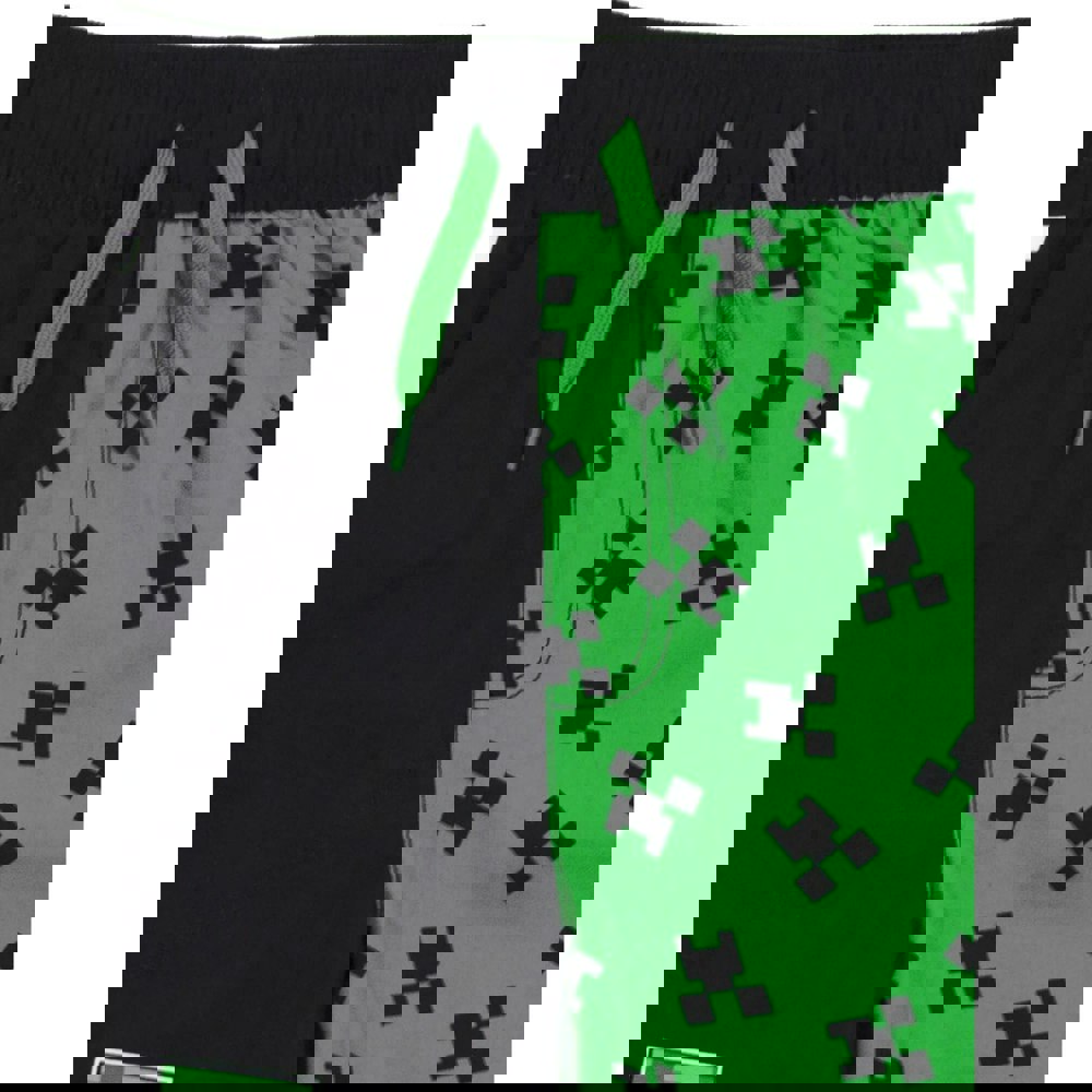 Minecraft Boys Creeper Swim Shorts - Green/Black