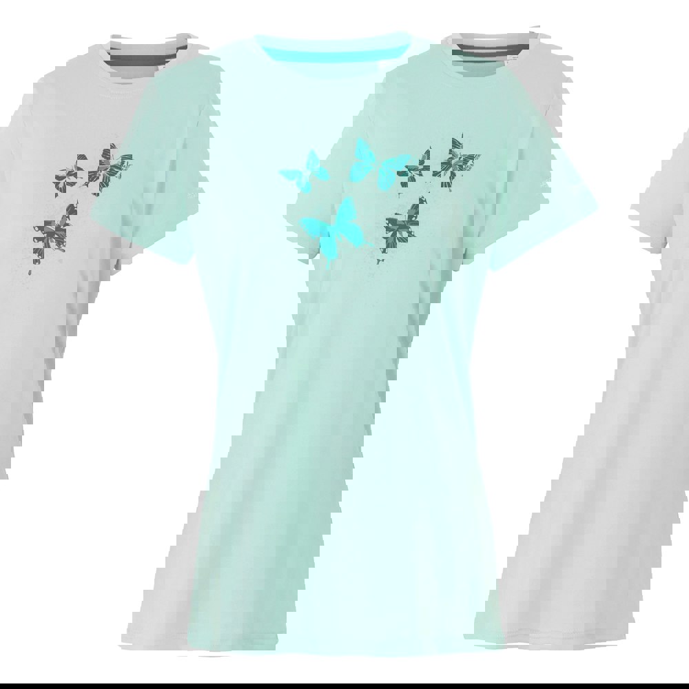 Regatta Womens/Ladies Fingal IX Butterflies T-Shirt - Icy Morn