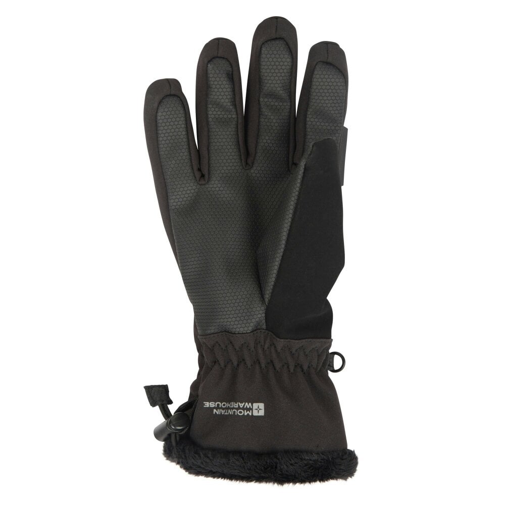 Mountain Warehouse Womens Escalade Waterproof Softshell Ski Gloves - Black