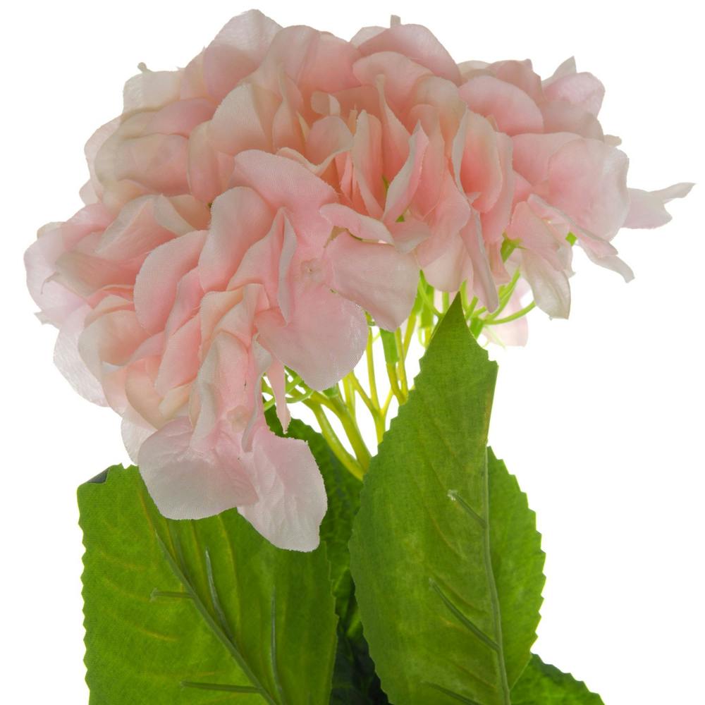 Wyld Haus Set of 3 Artificial Flowers Single Pink Hydrangea Stems